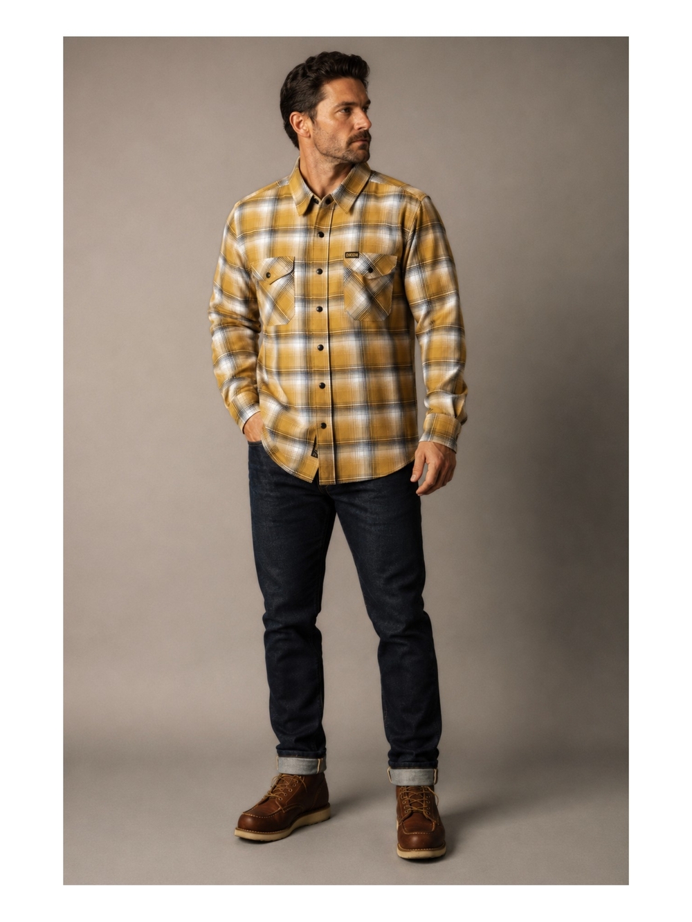 Dixxon The Sutter Performance Plaid Snap Flannel Shirt Men's Medium